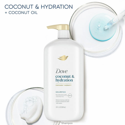 Dove Damage Therapy Daily Shampoo for Dry Hair Coconut & Hydration, 31 fl oz EasyOptionXY LLC