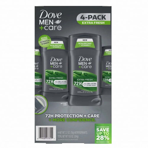 Dove Men+Care Antiperspirant Deodorant Extra Fresh 2.7 Ounce (Pack of 4) EasyOptionXY LLC