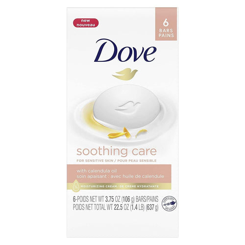 Dove Soothing Care Beauty Bar for Sensitive Skin w/Calendula Oil 6 Bars EasyOptionXY LLC