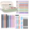 Nicpro 39Pcs Aesthetic School Supplies with Big Capacity Pen Case, 12 Colors Chisel Tip Cute Highlighters, 5 Quick Dry Retractable Black Ink Pens, 6 Pastel 0.5 & 0.7 mm Mechanical Pencil for Students EasyOptionXY LLC