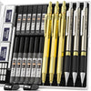 Nicpro 6 Pcs Mechanical Pencils Set, 3 Pcs Metal Pencils 0.5mm & 0.7mm & 0.9mm and 3 Pcs 2mm Graphite Lead Holder (2B HB 2H) with 12 Tubes Lead Refills, Come with Case, Gold EasyOptionXY LLC