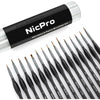 Nicpro Micro Detail Paint Brush Set,15 PCS Black Small Professional Miniature Fine Detail Brushes for Watercolor Oil Acrylic, Craft Models Rock Painting & Paint by Number -Come with Holder Bag EasyOptionXY LLC