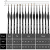 Nicpro Micro Detail Paint Brush Set,15 PCS Black Small Professional Miniature Fine Detail Brushes for Watercolor Oil Acrylic, Craft Models Rock Painting & Paint by Number -Come with Holder Bag EasyOptionXY LLC