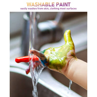Nicpro Washable Paint, 14 Colors Washable Paint Set(16.9 oz/500 ml), Acrylic Bulk Paint Supplies Non Toxic Children Tempera Paint for Art, Craft DIY, Poster & Finger Paint, School, Home EasyOptionXY LLC
