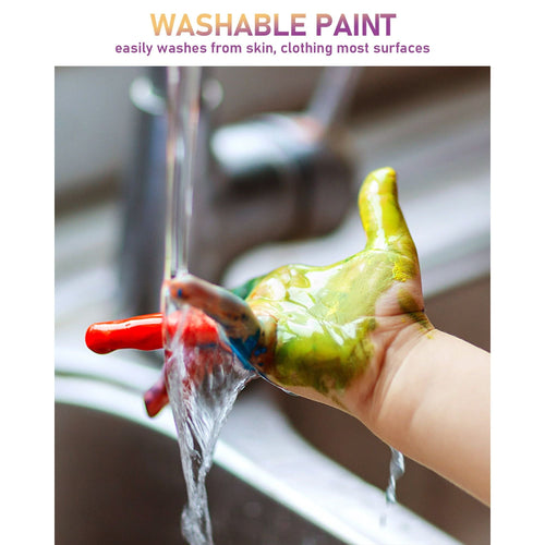 Nicpro Washable Paint, 14 Colors Washable Paint Set(16.9 oz/500 ml), Acrylic Bulk Paint Supplies Non Toxic Children Tempera Paint for Art, Craft DIY, Poster & Finger Paint, School, Home EasyOptionXY LLC