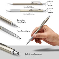 Nicpro 6 Pcs Metal Mechanical Pencils, Artist Drafting Pencil 0.3 & 0.5 & 0.7 & 0.9mm and 2mm Lead Holder(4B 2B HB 2H), Come with Case EasyOptionXY LLC