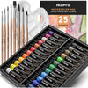 Nicpro 60Pcs Watercolor Paint Kit, Professional Painting Supplies Set 24 Tube Watercolor Paints, 8 Synthetic Squirrel Brushes, 25 Paper Pad, Palette, Color Wheel EasyOptionXY LLC