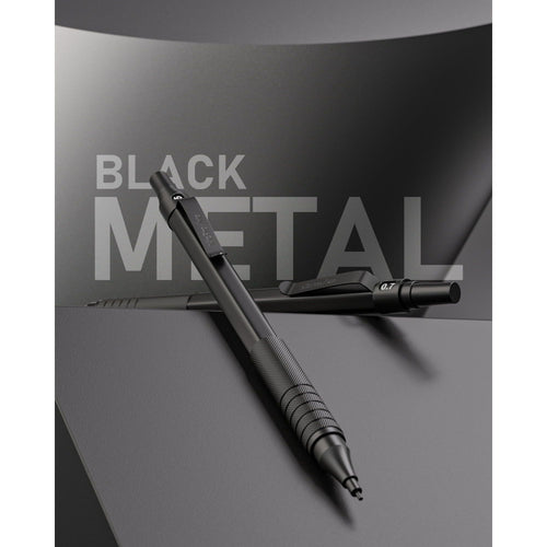 Nicpro 2 Pcs 0.5mm & 0.7mm Metal Mechanical Pencils, Artist Pencil Set with 4 Tubes HB Lead Refills, 2 Erasers, 9 Eraser Refills, Black EasyOptionXY LLC