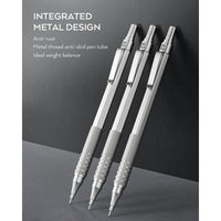 Nicpro 0.5mm Mechanical Pencils Set with Case, 3 Metal Artist Pencil with HB Pencil Leads and Erasers EasyOptionXY LLC