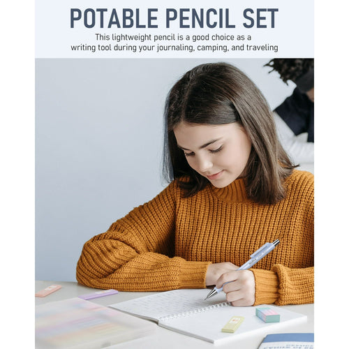 Nicpro 8 Pcs 0.5mm Pastel Mechanical Pencil Set, Fast Click Aesthetic Lead Drafting Pencils 0.5 mm with 480PCS HB Lead Refills, 3 Erasers EasyOptionXY LLC