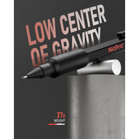 Nicpro 3Pcs 0.9mm Metal Mechanical Pencils Set, with 6 Tube HB Lead Refills, 3 Eraser, 6 Replaceable Eraser, Come with Case EasyOptionXY LLC