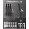 Nicpro 3Pcs 0.9mm Metal Mechanical Pencils Set, with 6 Tube HB Lead Refills, 3 Eraser, 6 Replaceable Eraser, Come with Case EasyOptionXY LLC