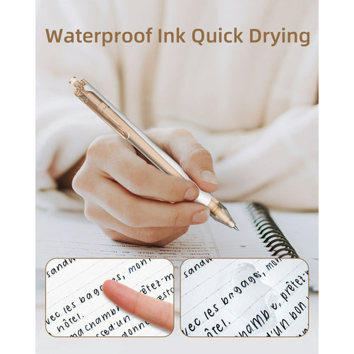 Nicpro 13 Pcs Pastel Gel Ink Pens Set, 1 Highlighter Cute 0.5mm Fine Point Retractable 12 Pcs Black Pens, Office Supplies with Case(Brown) EasyOptionXY LLC