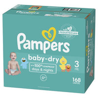 Pampers Baby-Dry Extra Protection Diapers Enormous Packs Size 3, 168 Count EasyOptionXY LLC