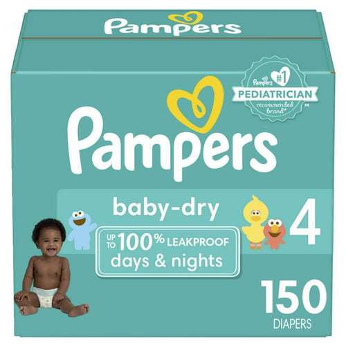 Pampers Baby Dry Extra Protection Diapers, Size 4, 150 Count EasyOptionXY LLC