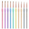 Nicpro 10 Pcs Micro Fine Detail Paint Brush Set, Macaron Pastel Small Miniature Fine Tip Detail Brushes Kit for Acrylic Oil Watercolor, Craft, Models, Rock Painting, Paint by Number EasyOptionXY LLC