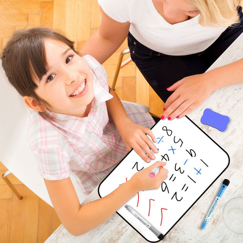 Nicpro Dry Erase Whiteboard A3, Magnetic Double Sided 30 x 42 cm White Board with Black Border, Including 8 Water-Based Pens and 1 Eraser EasyOptionXY LLC