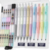 Nicpro 10Pcs Pastel Mechanical Pencil Set in Case, Cute Mechanical Pencils Bulk 0.5 & 0.7 & 0.9 mm & 2.0 mm with Lead Refills, Erasers, Lead Sharpener EasyOptionXY LLC