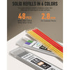 Nicpro 6 Pcs 2.8 mm Carpenter Pencils Set, Mechanical Pencils Refills in 6 Colors, Woodworking Pencils with 54 Refills, Sharpener EasyOptionXY LLC