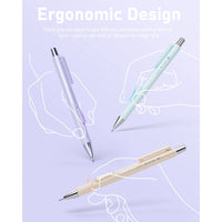 Nicpro 8 Pcs Pastel Mechanical Pencil 0.5mm & 0.7 mm, Cute Fast Click Mechanical Pencils Set with 8 Tubes HB Lead Refill, Eraser, Eraser Refill, with Case EasyOptionXY LLC
