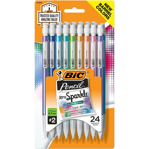 BIC Xtra-Sparkle No. 2 Mechanical Pencils, Medium Point (0.7mm), 24 Count EasyOptionXY LLC