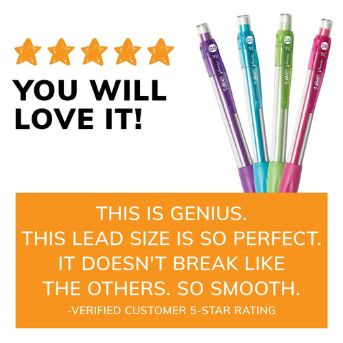 BIC Velocity Mechanical Pencil, 0.9mm, Black, 4-Pack EasyOptionXY LLC