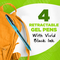 BIC Ecolutions Ocean-Bound Plastic Gel Pens, Medium Point (1.0mm), Black, 4-Count EasyOptionXY LLC