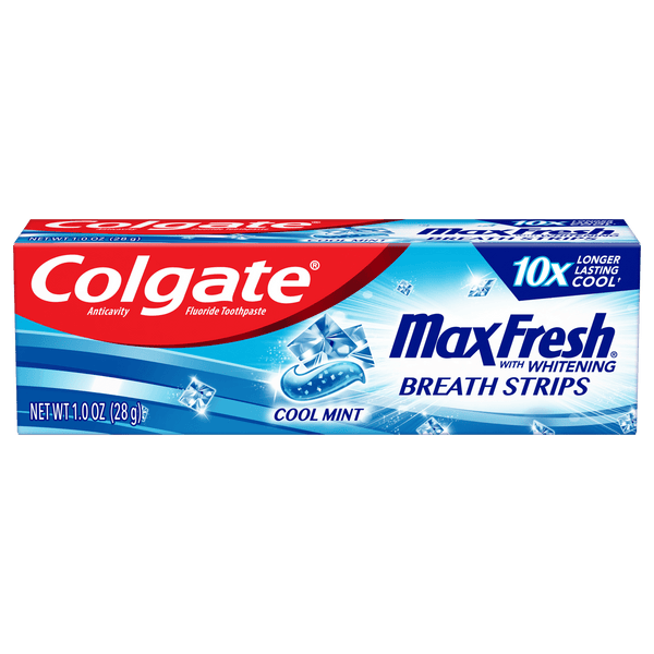 Colgate Max Fresh Travel Size Toothpaste with Mini Breath Strips; Cool Mint; 1.0 oz EasyOptionXY LLC