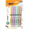 BIC Brite Liner Grip Pastel Highlighters, Assorted Pastel Colors, Rubber Grip, 6 Count EasyOptionXY LLC