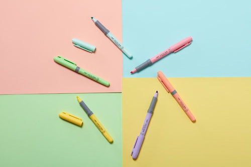 BIC Brite Liner Grip Pastel Highlighters, Assorted Pastel Colors, Rubber Grip, 6 Count EasyOptionXY LLC