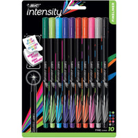 BIC Intensity Fineliner Felt Pens, Fine Point (0.4 mm), Assorted Colors, 10-Count EasyOptionXY LLC