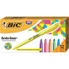 BIC Brite Liner Highlighters, Assorted Colors, 12 Pack EasyOptionXY LLC