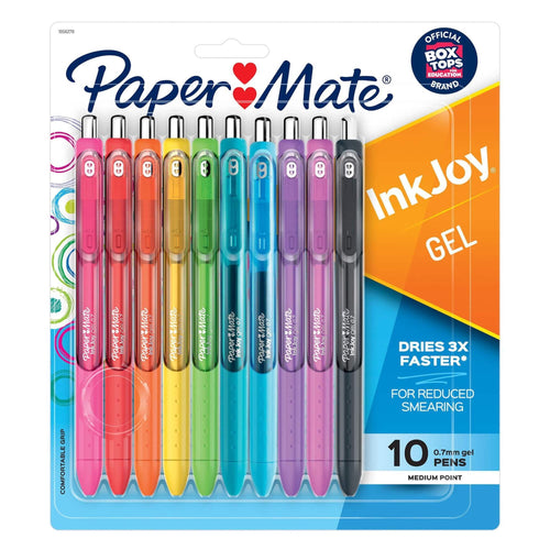 Paper Mate InkJoy Gel Pens, Medium Point (0.7 mm), Assorted Colors, 10 Count EasyOptionXY LLC