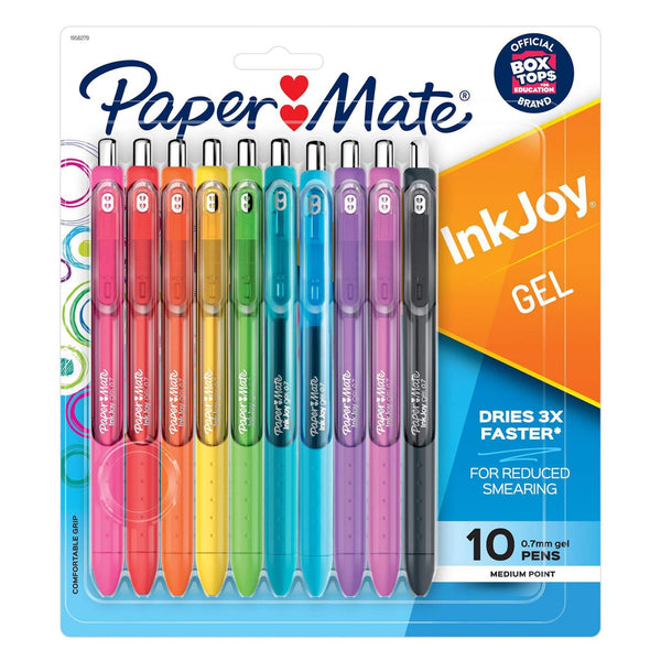 Paper Mate InkJoy Gel Pens, Medium Point (0.7 mm), Assorted Colors, 10 Count EasyOptionXY LLC