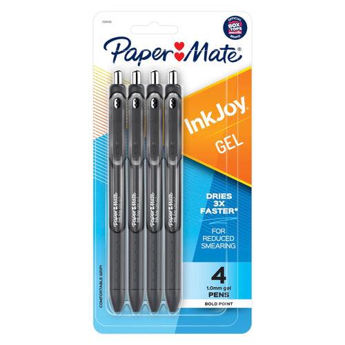 Paper Mate InkJoy Retractable Gel Pens, Bold Point, Black, 4 Count EasyOptionXY LLC