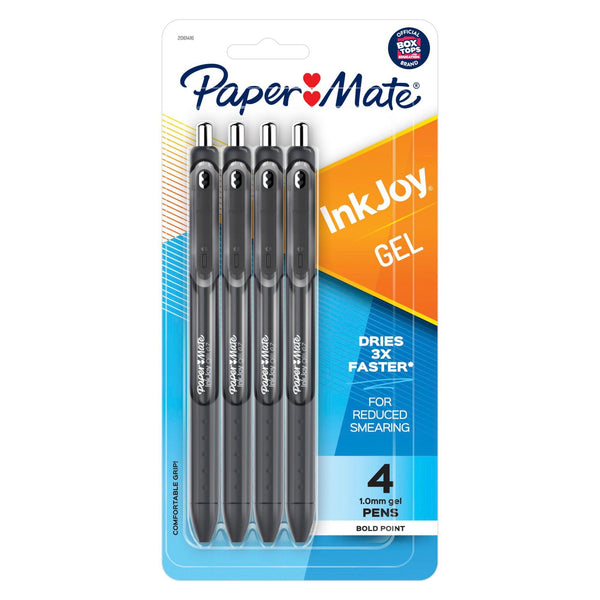 Paper Mate InkJoy Retractable Gel Pens, Bold Point, Black, 4 Count EasyOptionXY LLC
