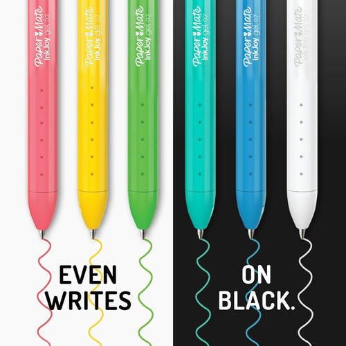 Paper Mate InkJoy Bright Gel Pens, Medium Point (0.7mm), Retractable, Assorted Brighter Colors, 6 Ct EasyOptionXY LLC