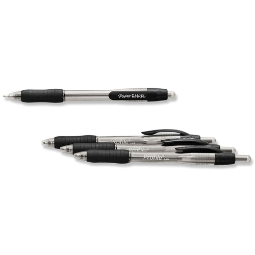 Paper Mate Profile Retractable Ballpoint Pens, 1.4 mm Bold Point, Black, 4 Count EasyOptionXY LLC