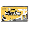 Bic Wite-Out Quick Dry Correction Fluid 20 ml Bottle White 3/Pack WOFQD324 EasyOptionXY LLC