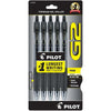 Pilot G2 Retractable Gel Ink Rolling Ball Pen Set, 5-Pen Set, Black EasyOptionXY LLC