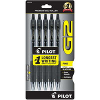 Pilot G2 Retractable Gel Ink Rolling Ball Pen Set, 5-Pen Set, Black EasyOptionXY LLC