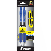 Pilot G2 Retractable Gel Ink Pens, Fine Point, Blue, 2 Pack EasyOptionXY LLC