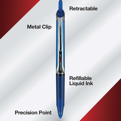 Pilot Precise V5 RT Pens, Extra Fine Pt, Rolling Ball, Blue, 2 CT EasyOptionXY LLC