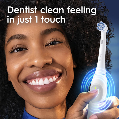 Oral-B iO Series 2 Rechargeable Electric Powered Toothbrush Starter Kit, Pure White with 2 Brush Heads - Automatic Pressure Sensor to Protect Gums - 3 Modes - 2 Min Timer EasyOptionXY LLC
