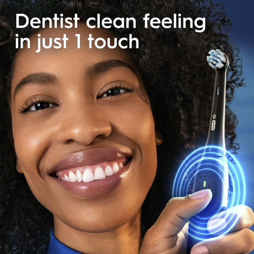 Oral-B iO Series 2 Rechargeable Electric Powered Toothbrush, Night Black with 1 Gentle Care Brush Head - Automatic Pressure Sensor to Protect Gums - 3 Modes - 2 Min Timer15514 EasyOptionXY LLC