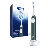 Oral-B iO Series 2 Rechargeable Electric Powered Toothbrush, Forest Green with 1 Gentle Care Brush Head - Automatic Pressure Sensor to Protect Gums - 3 Modes - 2 Min Timer EasyOptionXY LLC
