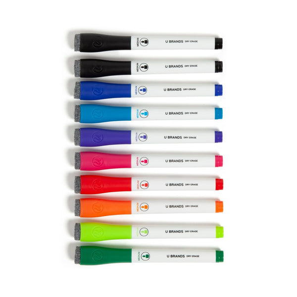 U Brands Dry Erase Markers, Bullet Tip, Medium Point, Multi-Color, 10 Count EasyOptionXY LLC