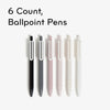 U Brands Laguna Ballpoint Pens, 6 Count, Foil Dots, Bold (1.0mm) Point, Black Ink EasyOptionXY LLC