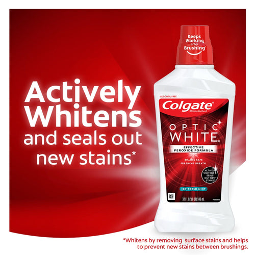 Colgate Optic White Whitening Mouthwash; Fresh Mint; 946 mL; 32 fl.oz EasyOptionXY LLC