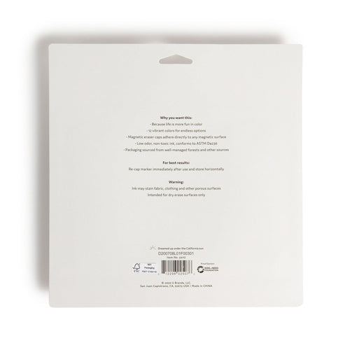 U Brands Magnetic Double-Ended Dry Erase Markers, Bullet Tip, Assorted, Low Odor, 6 Count EasyOptionXY LLC